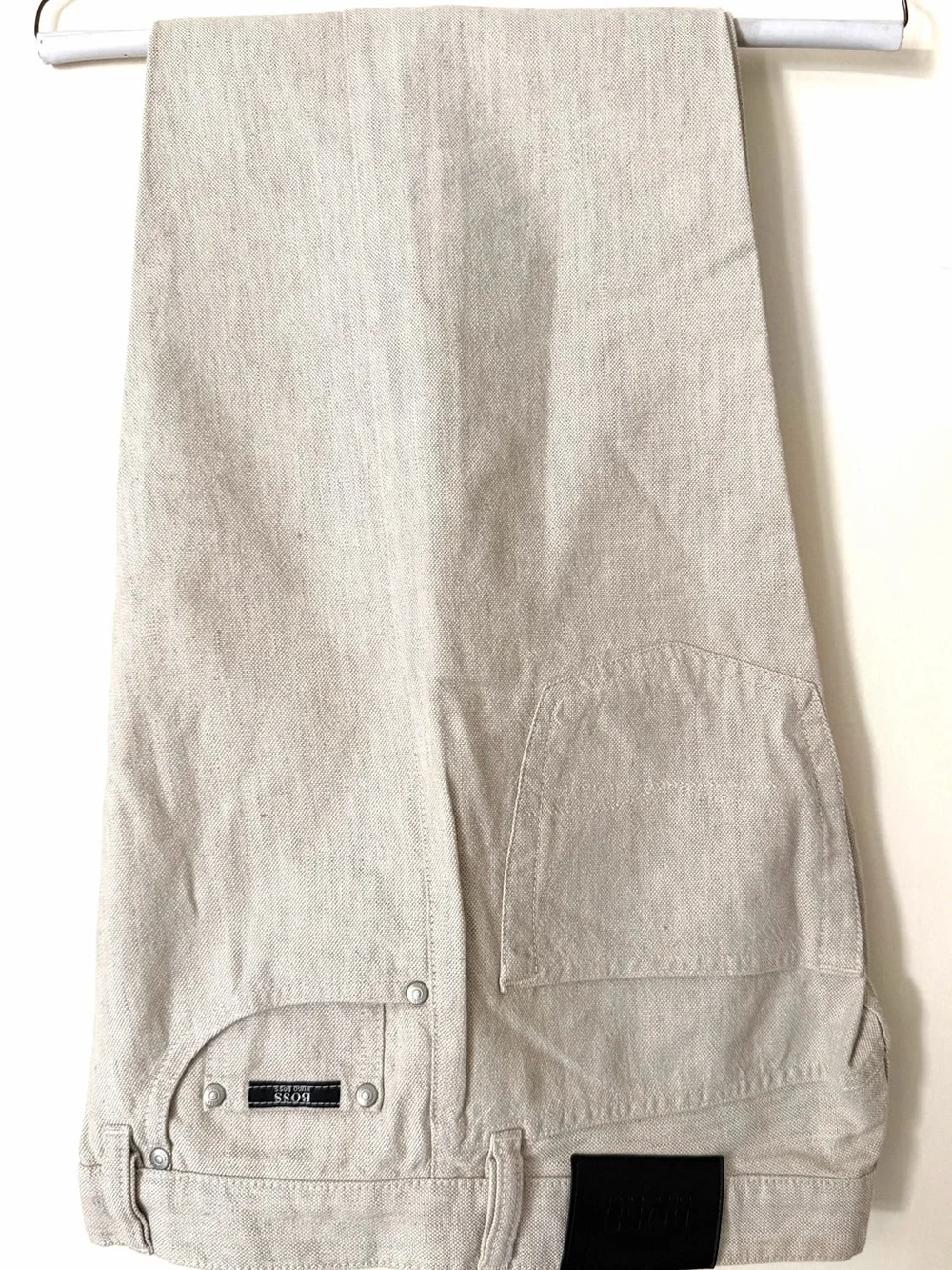 Hugo BOSS Men’s Cream Linen Cotton Vintage 90’s Pants Arkansas